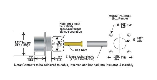 Teledyne Reynolds 1407 Series 7 Pin Front Mount Receptacle - Image 1