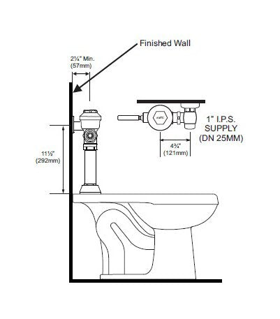 ADA High Efficiency Flushing Check Valve - Floor Mount AUT-1012A-3 - Image 2