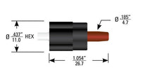 Series 830 Plug Kit Metal Coupling Nut - High Voltage Single Pin Connector