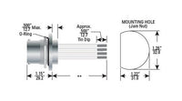 Teledyne Reynold's 4 Pin Sealed Rear Mount Jam Nut Receptacle Cable Assembly 15 kVDC - 1804 Series