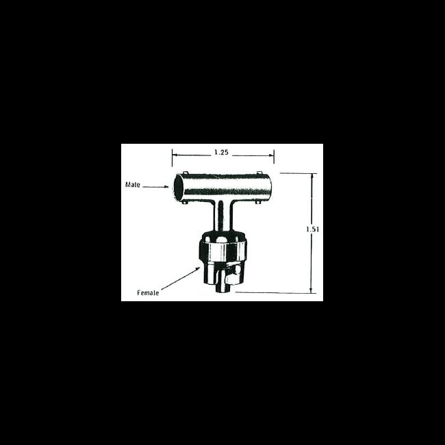 Male Female T-Adaptor for 6.5 and 15 kVDC - Series 31, 310 and 311 Coaxial Connectors - Image 1