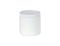 16 oz High-Density Polyethylene Wide Mouth Jar with White Cap