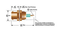 311 Series Cond 1 Receptacle, Front Panel Mount - High Voltage Single Pin Connector