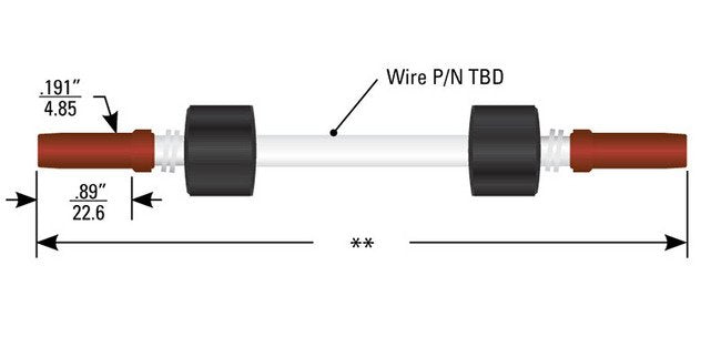 High Voltage Double-Ended Plug Cable Assembly - Image 1