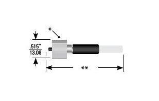 18 kVDC Century+ Series Non-Shielded Cable Assembly, Threaded Plug - Image 1