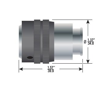 Teledyne 1804 Series 4 Pin Threaded Non-Shielded Plug Kit - Image 1