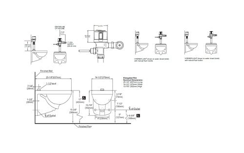 ADA Wall Hung High Efficiency Flushing Check Valve - Image 2