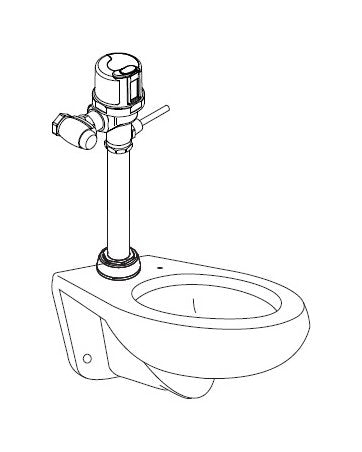 ADA Wall Hung High Efficiency Flushing Check Valve - Image 3
