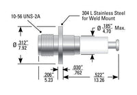 High Voltage Hermetic Ceramic-to-Metal Weld Flange Receptacle (600 Series)