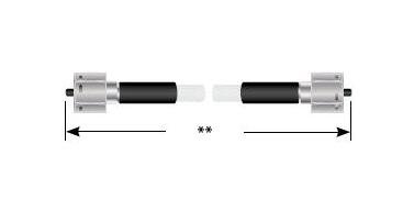 Century+ Shielded Threaded Cable Assembly, Double-Ended Plug - Image 1