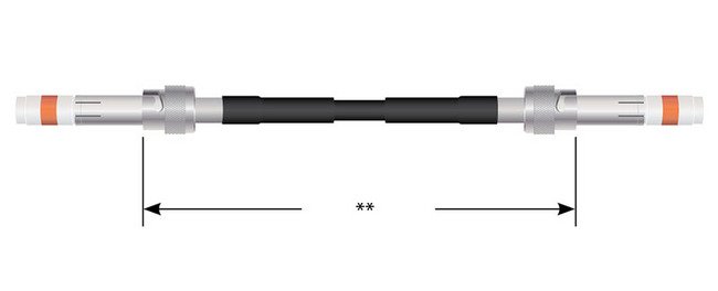 Double-Ended 25 kVDC Cable Assembly with Recessed Contacts - Image 1
