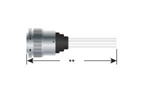 Teledyne Reynolds 1807 Series 7-Pin Shielded Threaded Plug Cable Assembly - Image 1