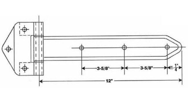 Stainless Steel Embossed Trailer Hinges - Image 2