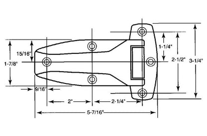 Chrome Epoxy Hinge with Steel Pin and Zinc Die Cast - Flush Design - Image 2