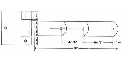 Heavy Duty Laminated Steel Square Corner Hinges - Image 2