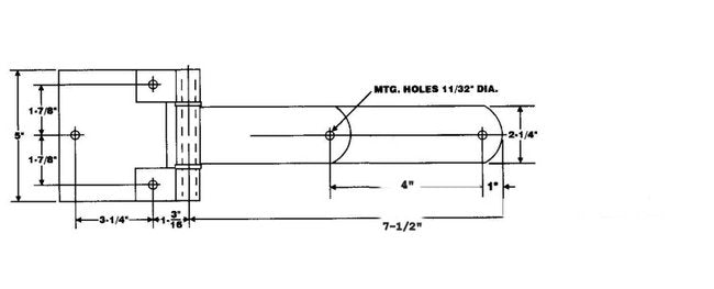 Heavy-Duty 8" Square Corner Hinge for Institutional Use - Image 3