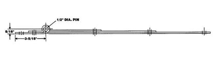 Heavy-Duty 19" Laminated Steel Hinge - Zinc Plated - Image 2