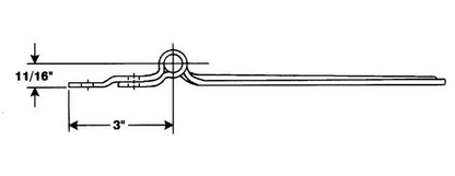 12-Inch Embossed Steel Hinge with Zinc Plating - Image 3
