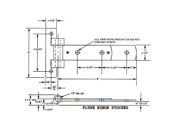 Heavy-Duty 8" Trailer Door Hinge - Image 2