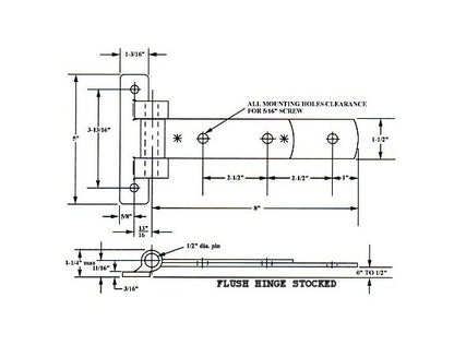 Heavy-Duty 8" Trailer Door Hinge - Image 2