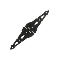 Durable 10 Inch Steel Strap Hinge - Zinc Plate Black Finish