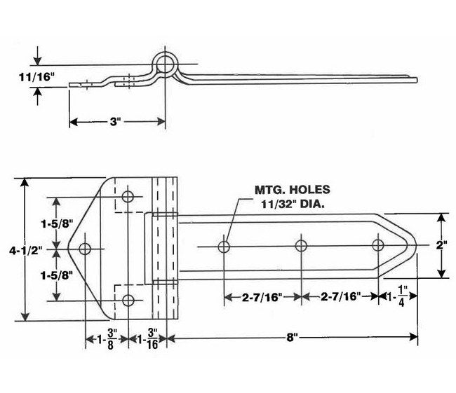 Heavy-Duty Stainless Steel Embossed Truck/Trailer Hinges - Image 2