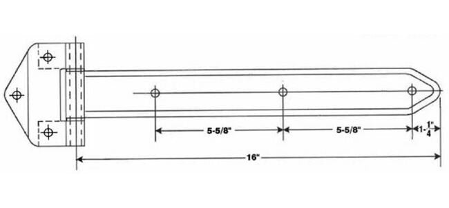 Heavy-Duty Steel Embossed Truck/Trailer Hinges - Image 2