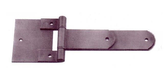 Square Corner Steel Hinge with Reverse Bracket, Zinc-Plated - Image 1