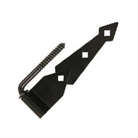 8-Inch Steel Strap Hinge with Zinc Plate Black Finish