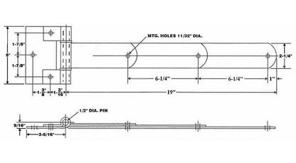 Heavy-Duty Laminated Steel Truck/Trailer Hinges - Image 2