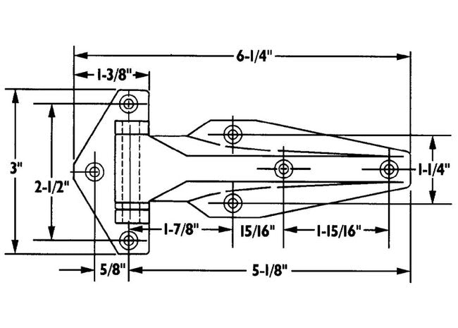 Polished Stainless Steel Hinge - Reversible Pin, Nylon Bearing - Image 2