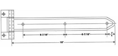 Heavy-Duty Steel Narrow Bracket Side & Rear Door Hinges - Image 2