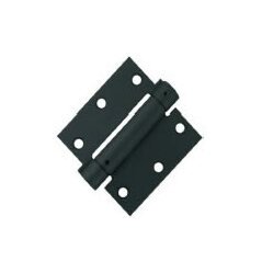 Square 3.5X3.5 Spring Door Hinges, Polished Brass Finish - Image 1