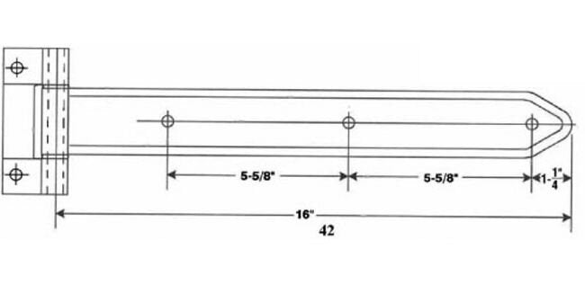 Steel Narrow Bracket Over The Seal Hinges - Heavy Duty Steel Construction - Image 2
