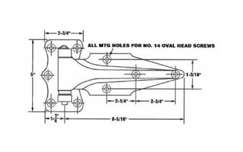 Heavy Duty Cold Storage Hinges - Nylon & Steel Roller Bearing Options - Image 2