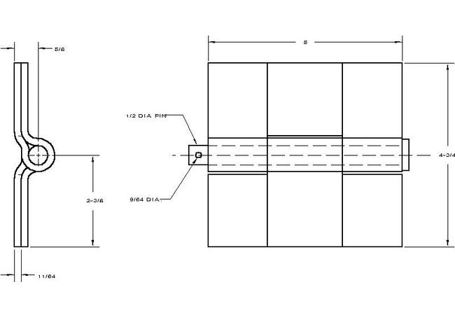 Heavy-Duty Aluminum Butt Hinge, 5 x 5 - Image 2