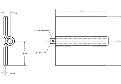 Heavy-Duty Aluminum Butt Hinge, 5 x 5 - Image 2