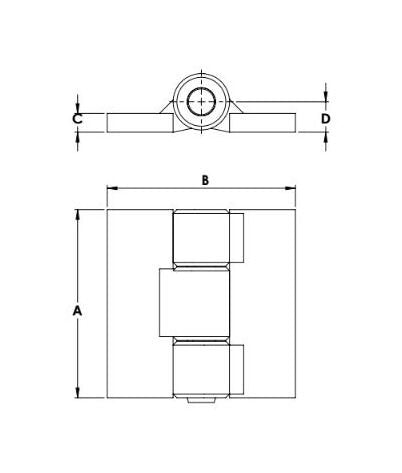 Adjustable Heavy Duty Press-Fit Steel Hinge - 5x6 in - Image 2