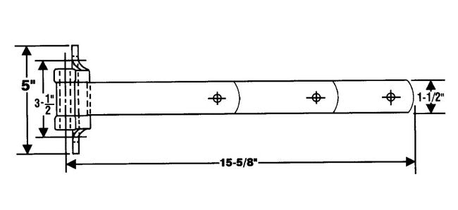 Heavy-Duty 16" Hinge for Rounded Corner Applications - Image 2