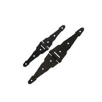 6-Inch Strap Hinge - Steel Zinc Plate Black Finish