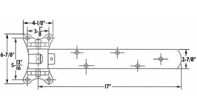 Durable Cam Lift Hinge with Wide Steel Strap - Longer Leaf - Image 2