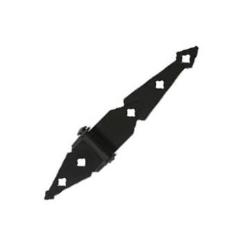 8-Inch Steel Strap Hinge with Zinc Plate Black Finish - Image 1