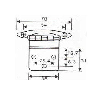 193 Series Antique Bronze Cabinet Hinge 1.40mm Gauge - Image 2