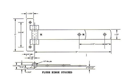 Heavy-Duty 12" Trailer Door Hinge - Image 2