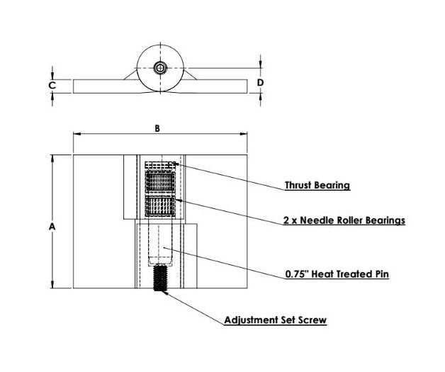 Commercial Duty Adjustable Bearing Hinge - Image 1