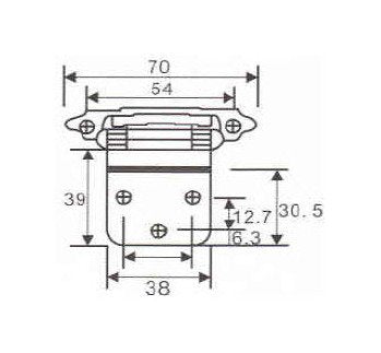 Monroe 198 Series Brass Plated Steel Cabinet Hinge 1.45mm Gauge - Image 2