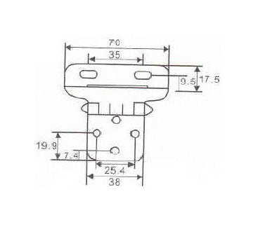 Monroe Cabinet Hinge 1.85mm Antique Bronze - 202 Series - Image 2