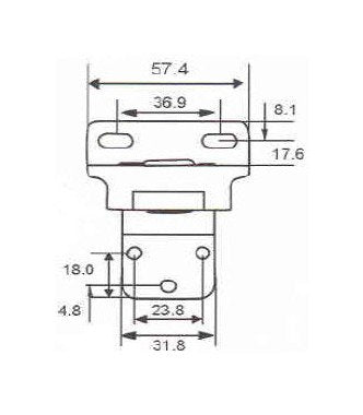 Steel Cabinet Hinge 1.6mm White Primed - 199 Series - Image 2