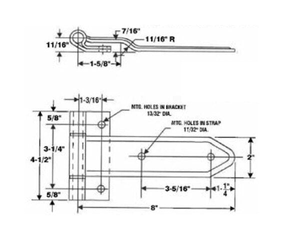 Heavy Duty Steel Square Corner Hinge with Reverse Brackets - Image 2