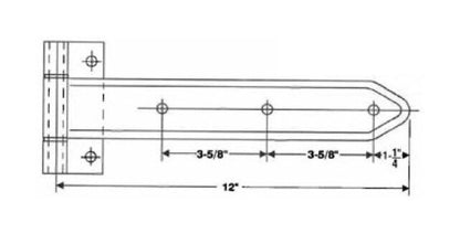Heavy-Duty Steel Square Corner Hinge with Reverse Brackets - Image 2